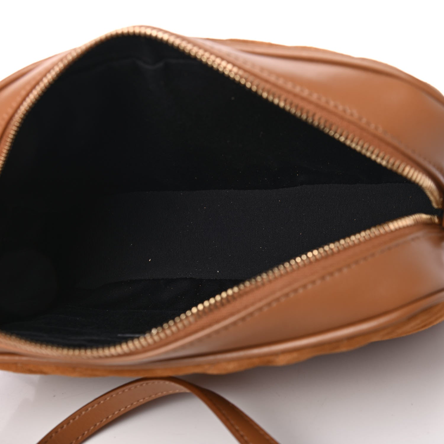 Saint Laurent Suede Matelasse Monogram Lou Camera Bag Cinnamon 5 of 10