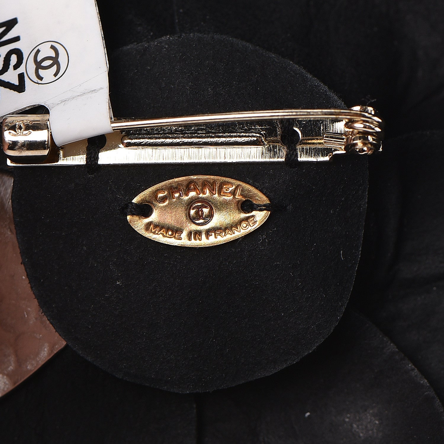 Chanel Lambskin Camellia Brooch Black 4 of 5