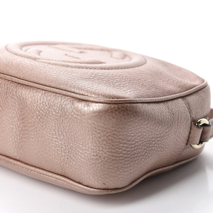 Gucci Metallic Pebbled Calfskin Small Soho Disco Bag Pink 7 of 12