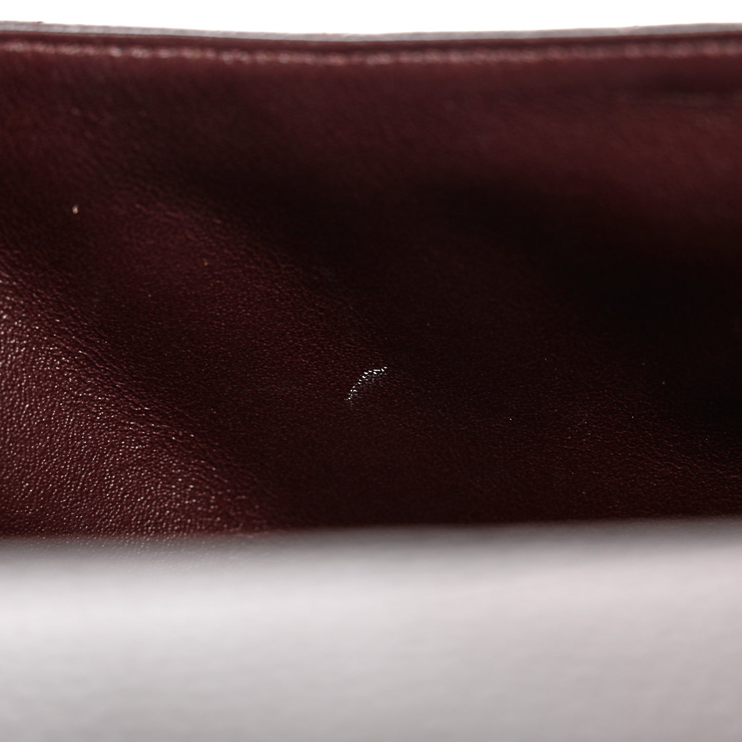 Caviar Quilted Clutch With Chain Flap Burgundy
