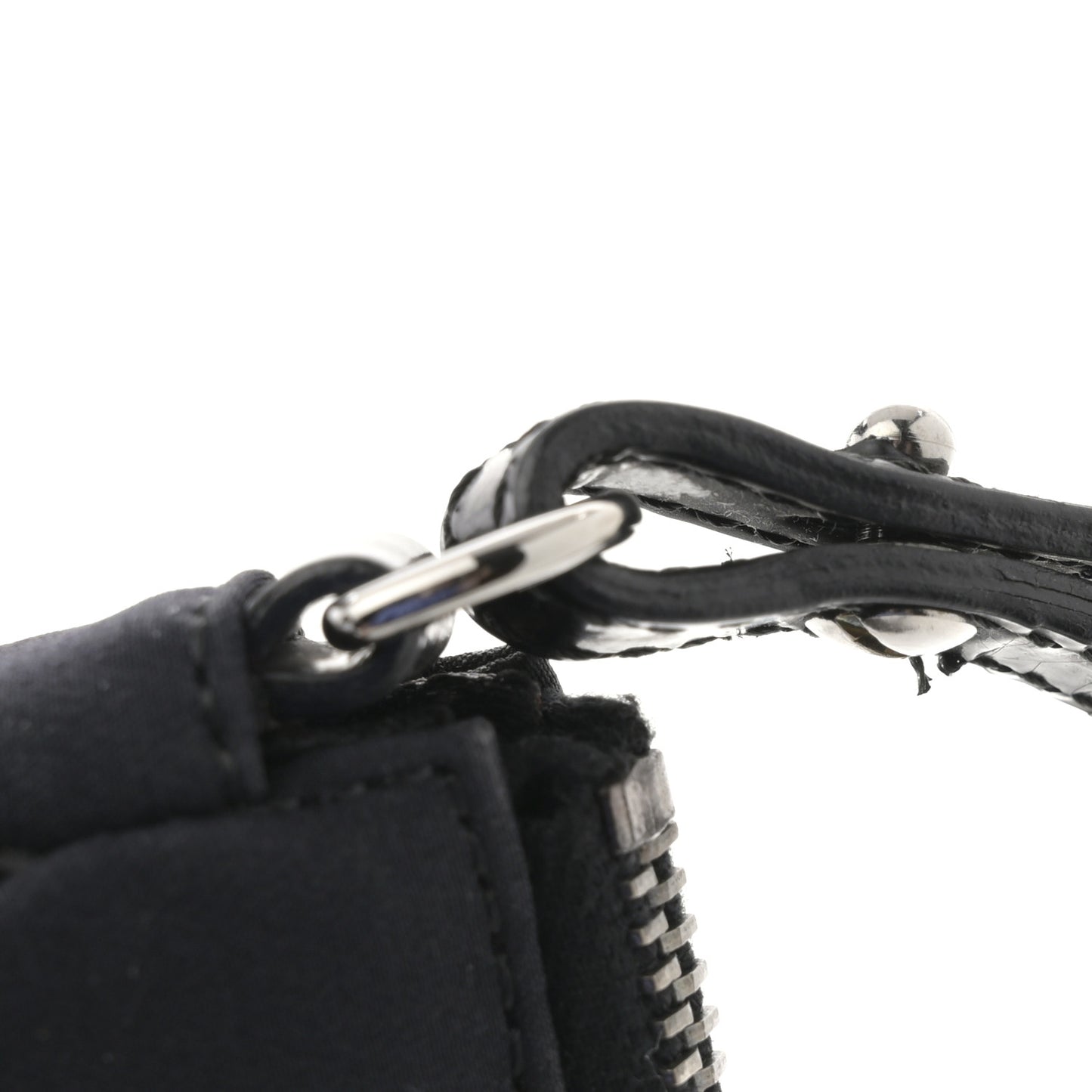 Satin Embroidered Floral Mini Saddle Pochette Bag Black