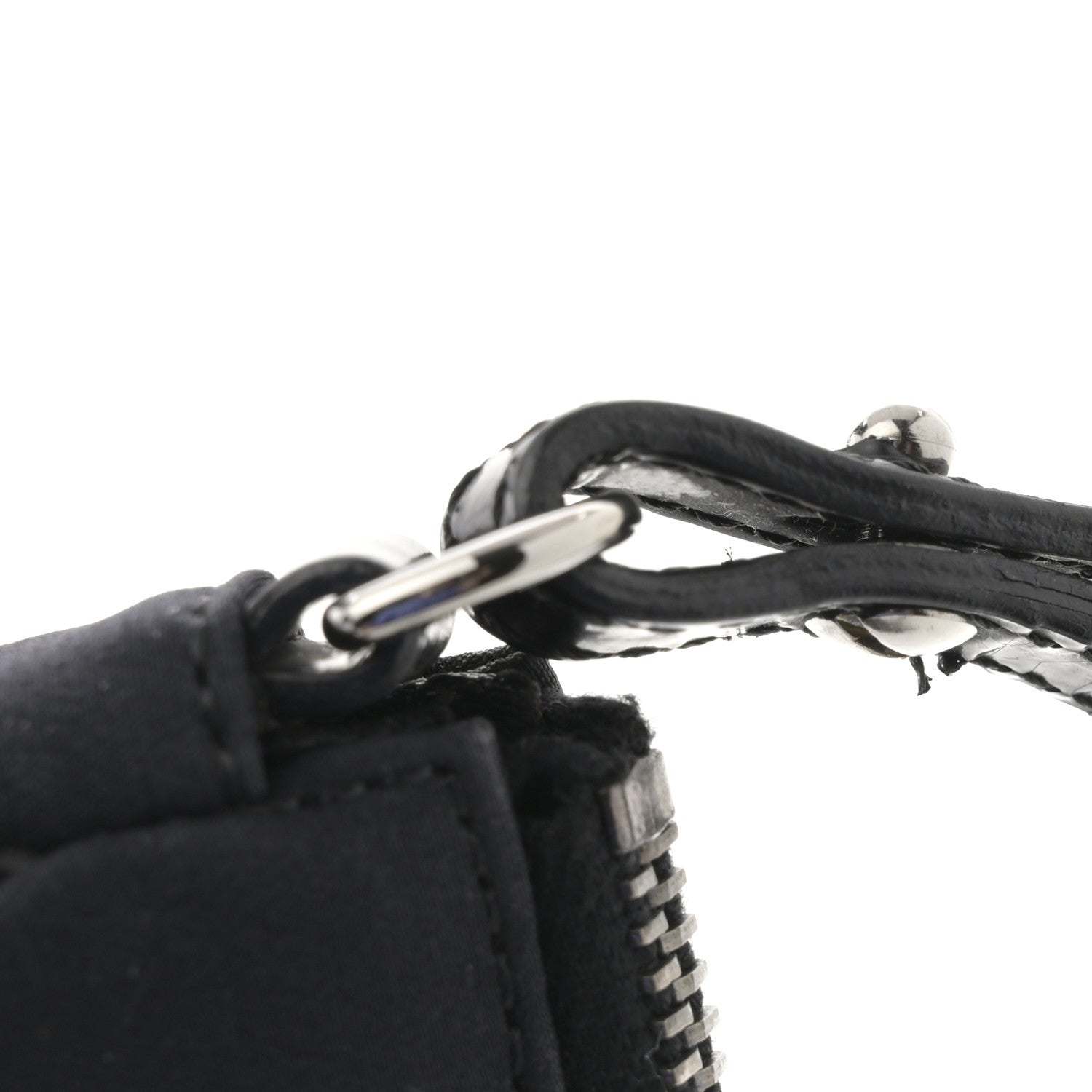 Christian Dior Satin Embroidered Floral Mini Saddle Pochette Bag Black 12 of 12