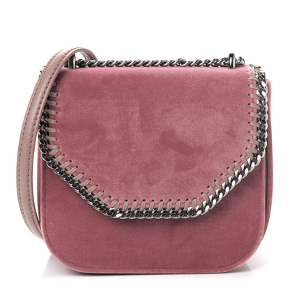 Stella McCartney Velvet Falabella Box Shoulder Bag Pink 1 of 4