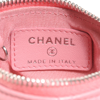 Chanel Lambskin Quilted Key Holder Case Pink 7 of 8