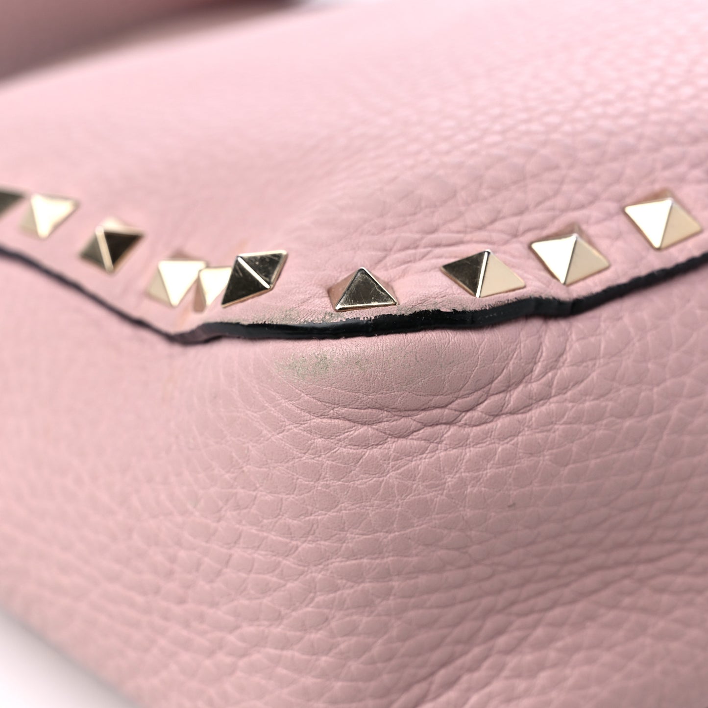 Pebbled Calfskin Small Rockstud Flip-Lock Messenger Bag Water Rose