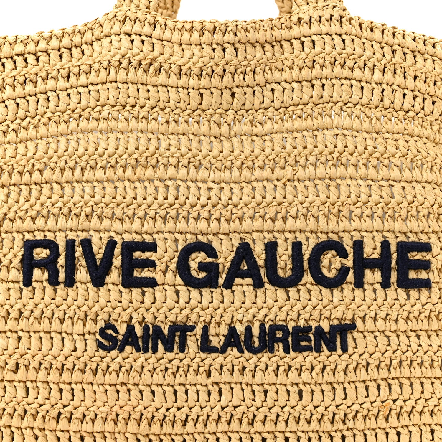 Saint Laurent Raffia Rive Gauche Tote Natural 8 of 12
