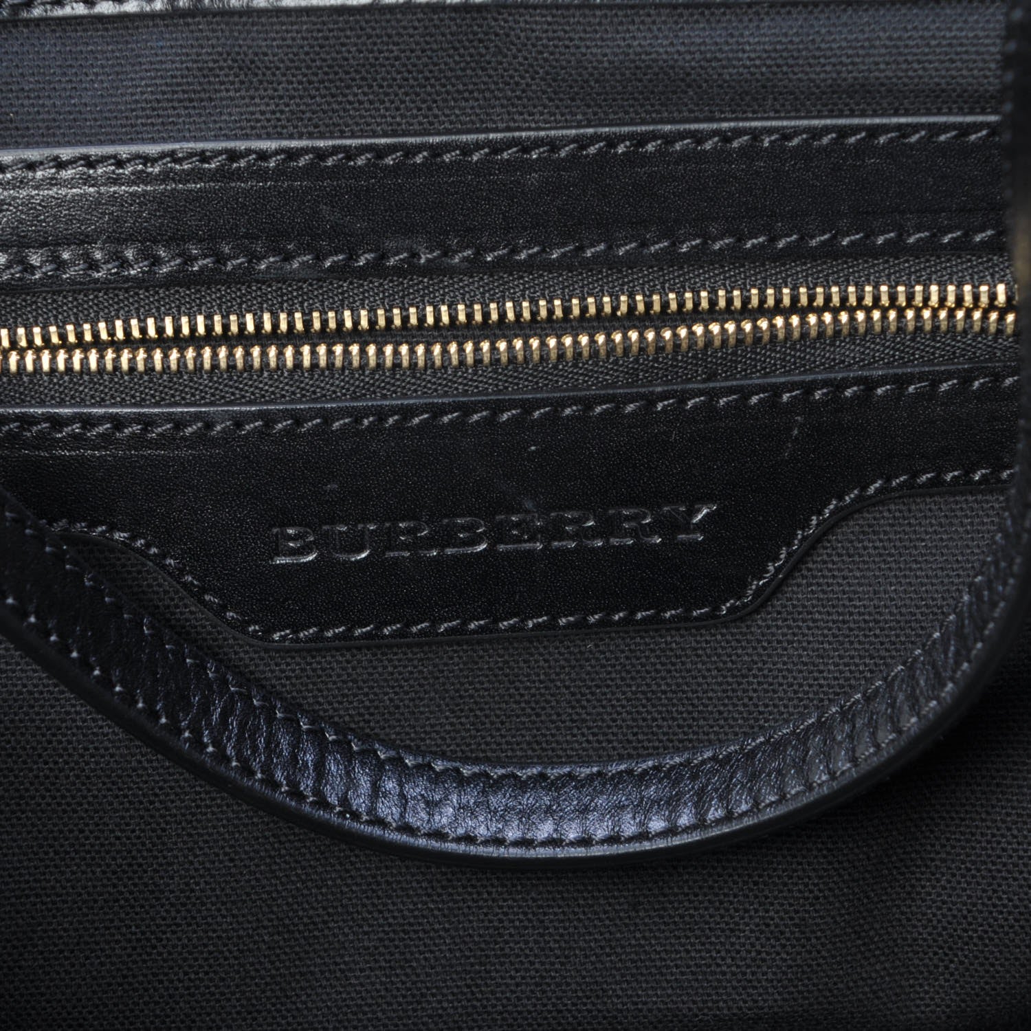 Burberry House Check Small Canterbury Tote Black 6 of 9