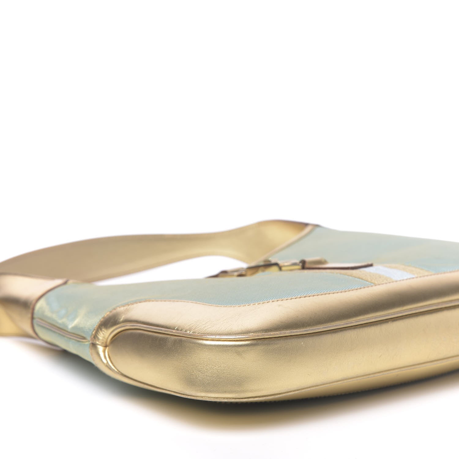 Gucci Metallic Calfskin Jackie O Hobo Gold 9 of 11