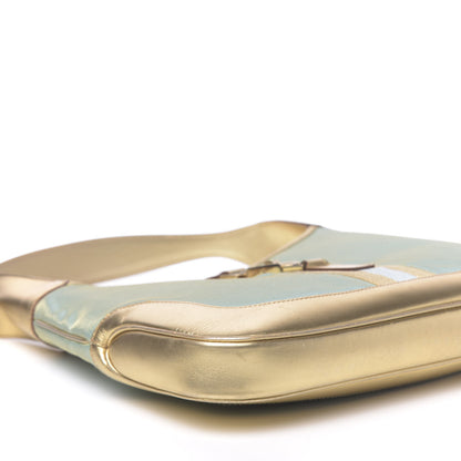 Gucci Metallic Calfskin Jackie O Hobo Gold 9 of 11