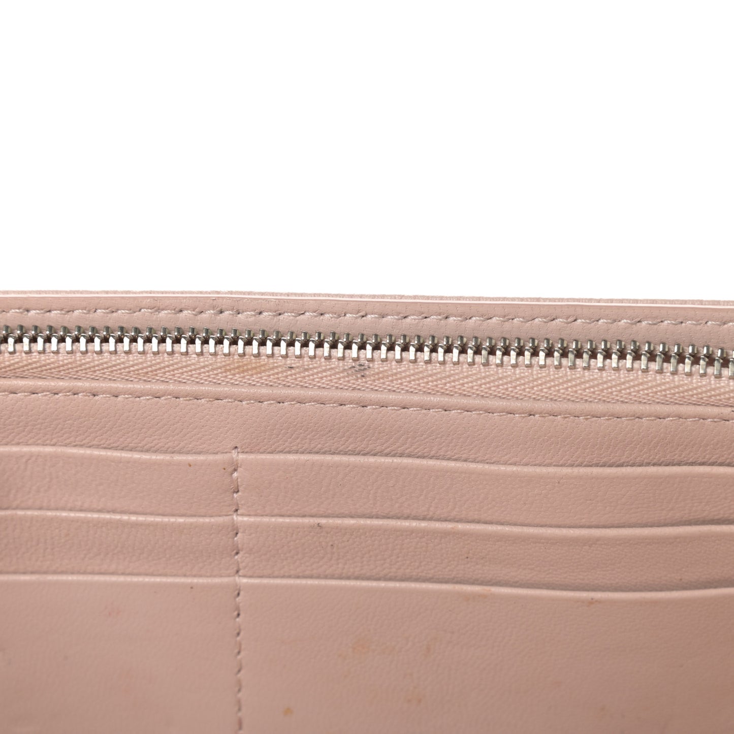Grained Calfskin Diorama Croisiere Chain Wallet Rose Poudre