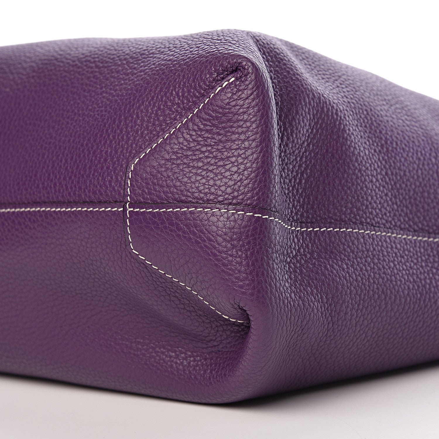 Hermes Taurillon Clemence Double Sens 45 Reversible Tote Bleu Zanzibar Ultraviolet 11 of 17