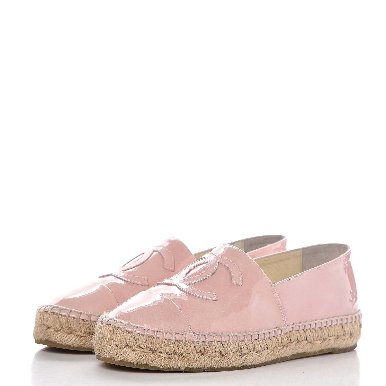Chanel Patent CC Espadrilles 36 Pink 3 of 10