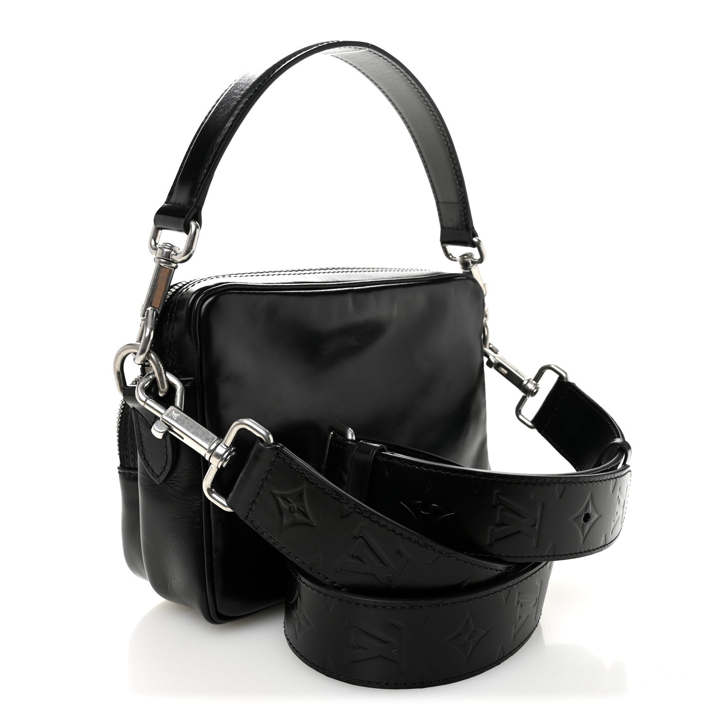 Louis Vuitton Calfskin Nil City Shoulder Bag Night Black 3 of 10
