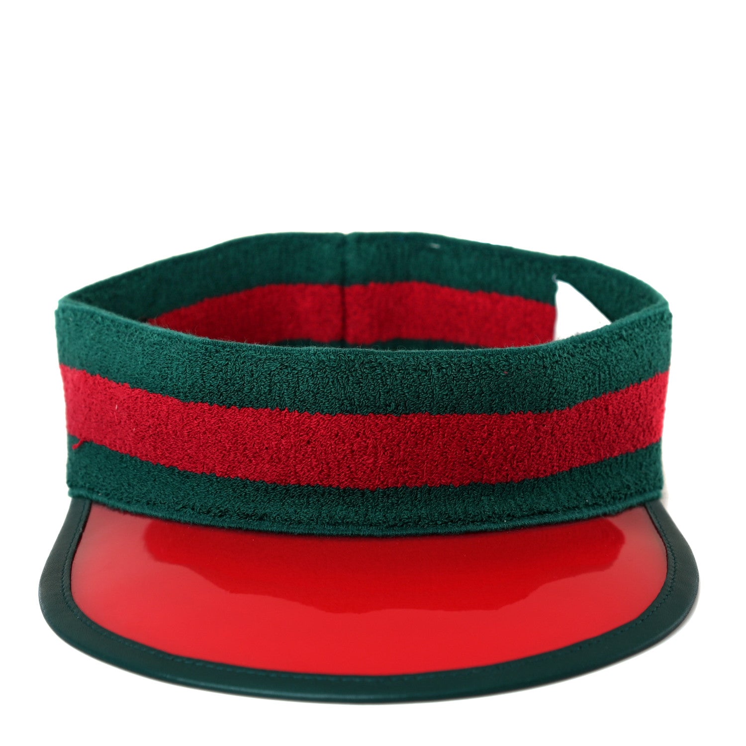 Gucci Vinyl Web Visor M Green Red 3 of 7