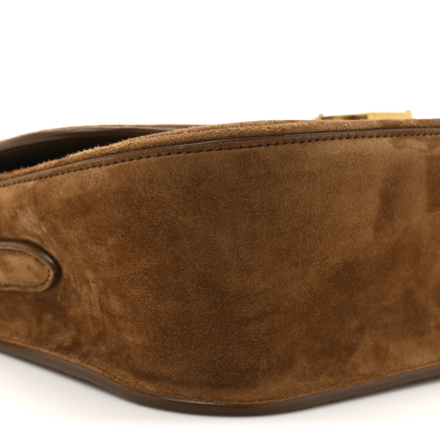 Saint Laurent Suede Calfskin Monogram Small Solferino Satchel Caramel Cognac 10 of 13