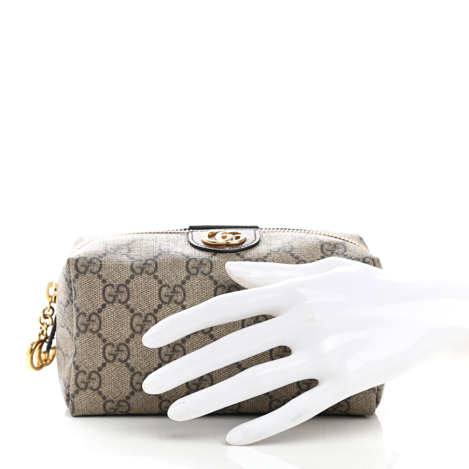 Gucci Soft GG Supreme Monogram Calfskin Medium Ophidia Cosmetic Case Beige Ebony New Acero 2 of 7