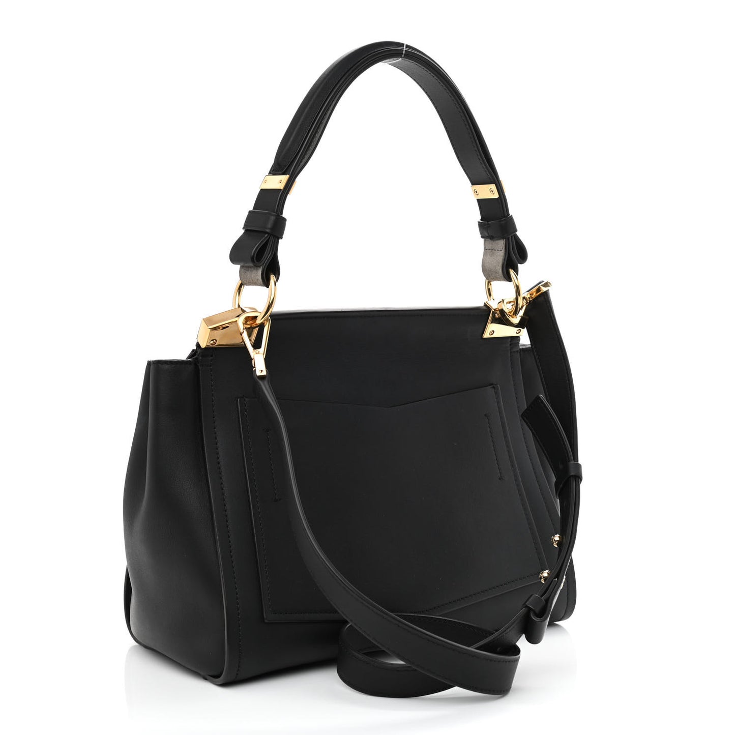 Calfskin Small Mystic Shoulder Bag Black