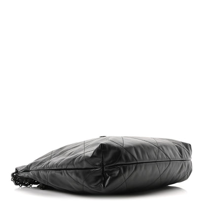 Chanel Shiny Calfskin Quilted Small Chanel 22 So Black 5 of 11