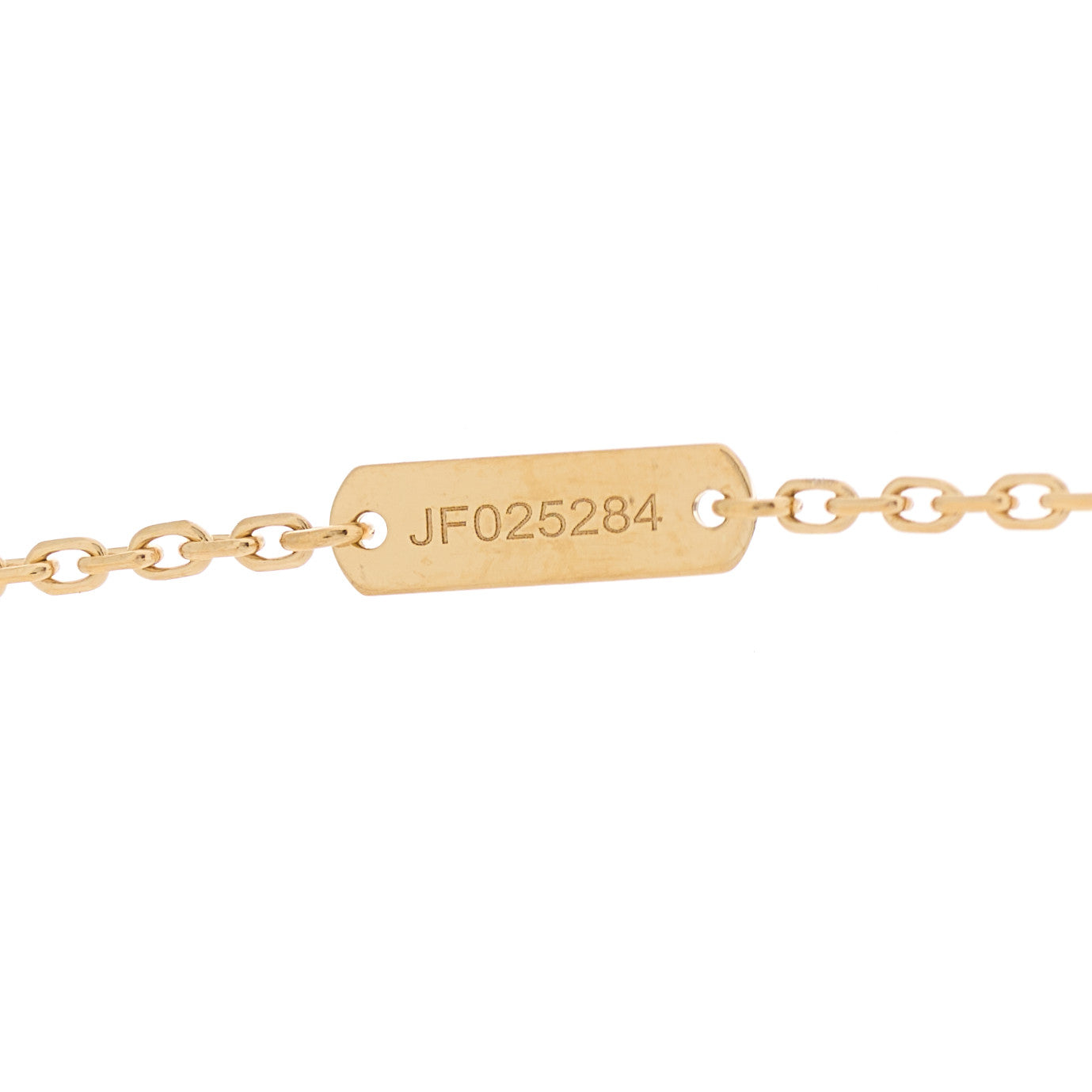 18K Yellow Gold Guilloche Vintage Alhambra Pendant Necklace