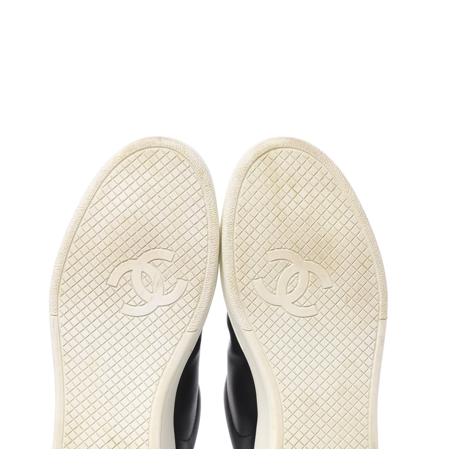 Chanel Calfskin CC Womens Sneakers 37 Black 7 of 16