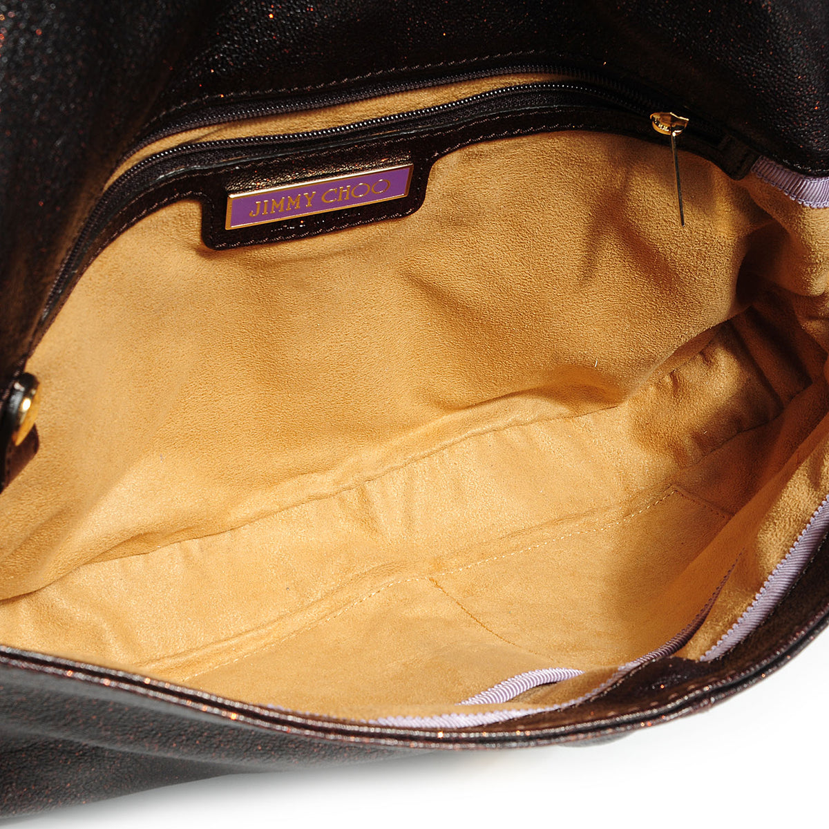 Jimmy Choo Glitter Calfskin Arad Brown 6 of 8