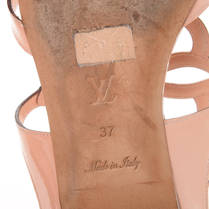 Louis Vuitton Patent Fleur Thong Sandals 37 Pink 8 of 12