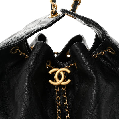 Chanel Caviar Quilted Large Chanel 25 Handbag Black 8 of 10