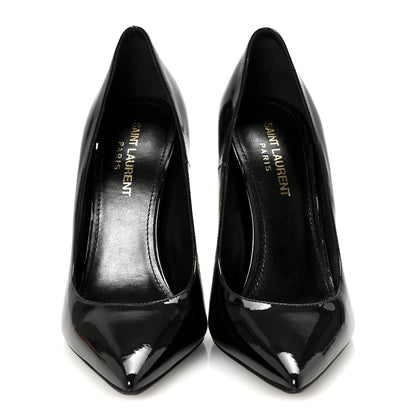 Saint Laurent Patent Opyum 110 Pumps 37 Black Gold 3 of 10