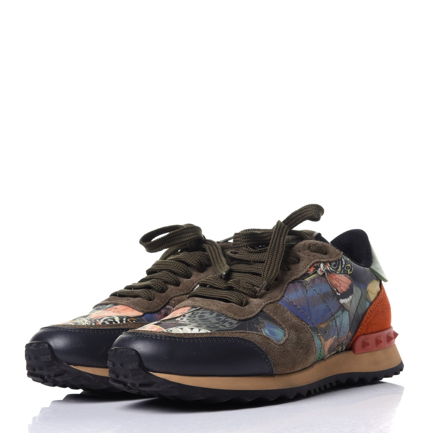 Nappa Fabric Suede Camubutterfly Womens Rockrunner Sneakers 37 Multicolor