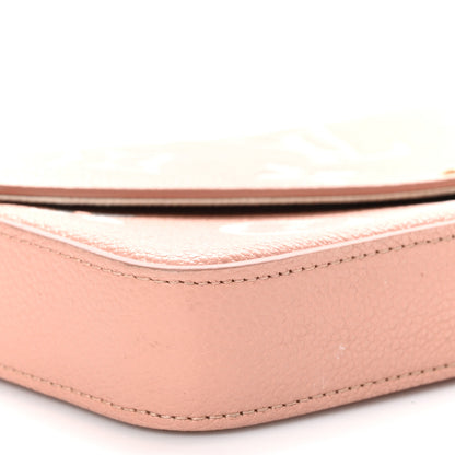 Louis Vuitton Empreinte Monogram Giant Felicie Pochette Chain Wallet Rose Trianon Creme 9 of 12