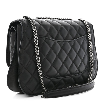 Chanel Lambskin Quilted Large Natural CC Flap Black 3 of 11