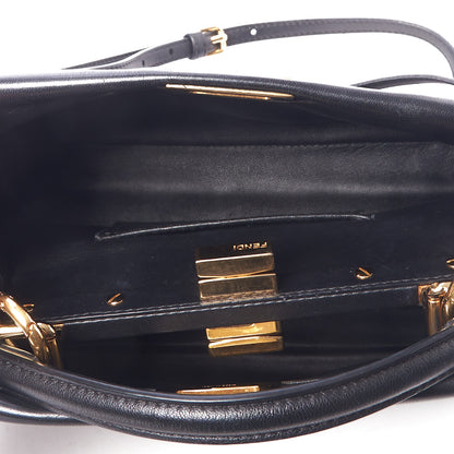 Fendi Nappa Mini Peekaboo Iconic Satchel Black 7 of 10