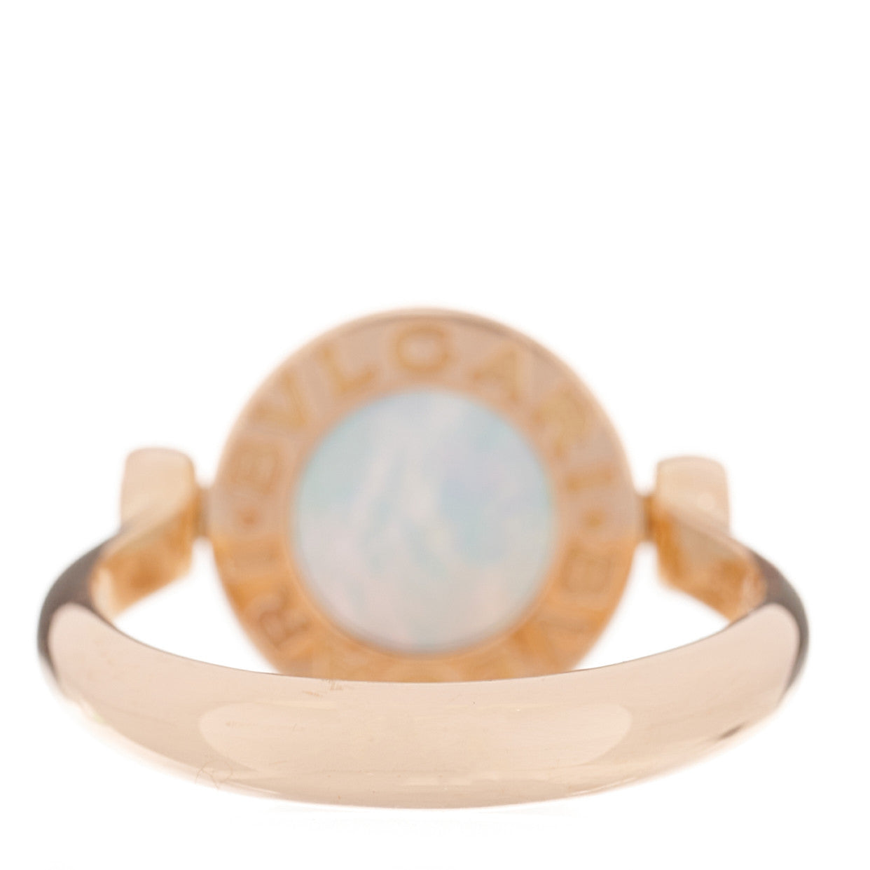 18K Rose Gold Diamond Mother of Pearl BVLGARI BVLGARI Ring 50 5.25