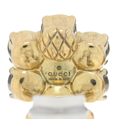 Gucci Metal Pearl Double G Clip On Earrings Aged Gold 4 of 5