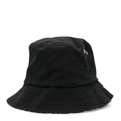Christian Dior Polyester Cotton Oblique Teddy-D Brim Bucket Hat 58 Black 1 of 15