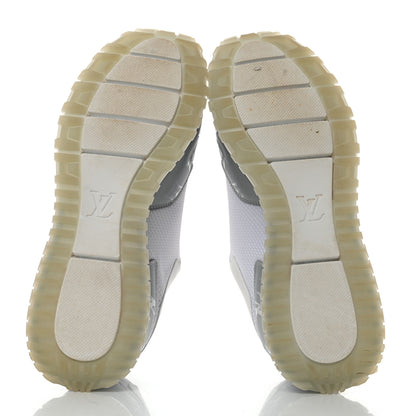 Louis Vuitton Technical Mesh Metallic Monogram Mens Run Away Sneakers 8 White 5 of 12