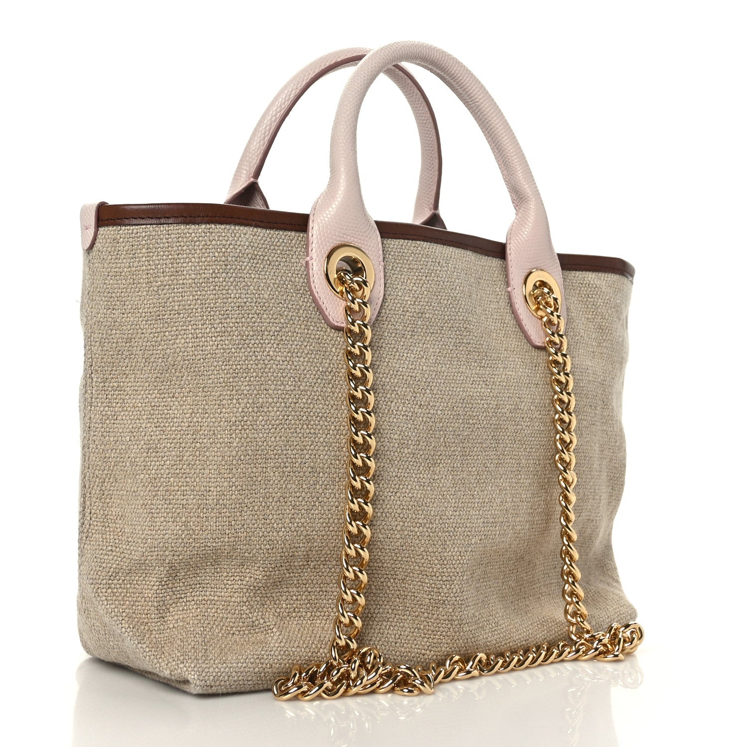 Dolce & Gabbana Canvas Printed Iguana Capri Tote Naturale Rosa 2 of 8