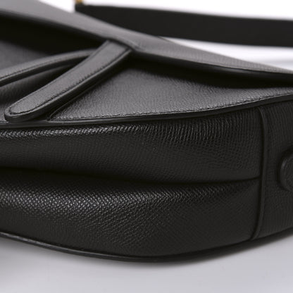 Christian Dior Grained Calfskin Saddle Bag Black 7 of 11