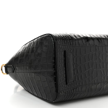 Givenchy Calfskin Crocodile Embossed Small Antigona Black 9 of 10
