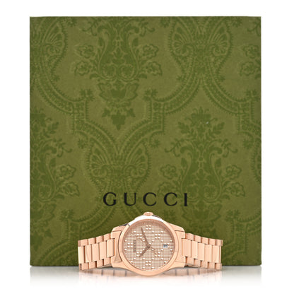 Gucci Stainless Steel 27mm G-Timeless Diamante Quartz Watch Gold 5 of 5