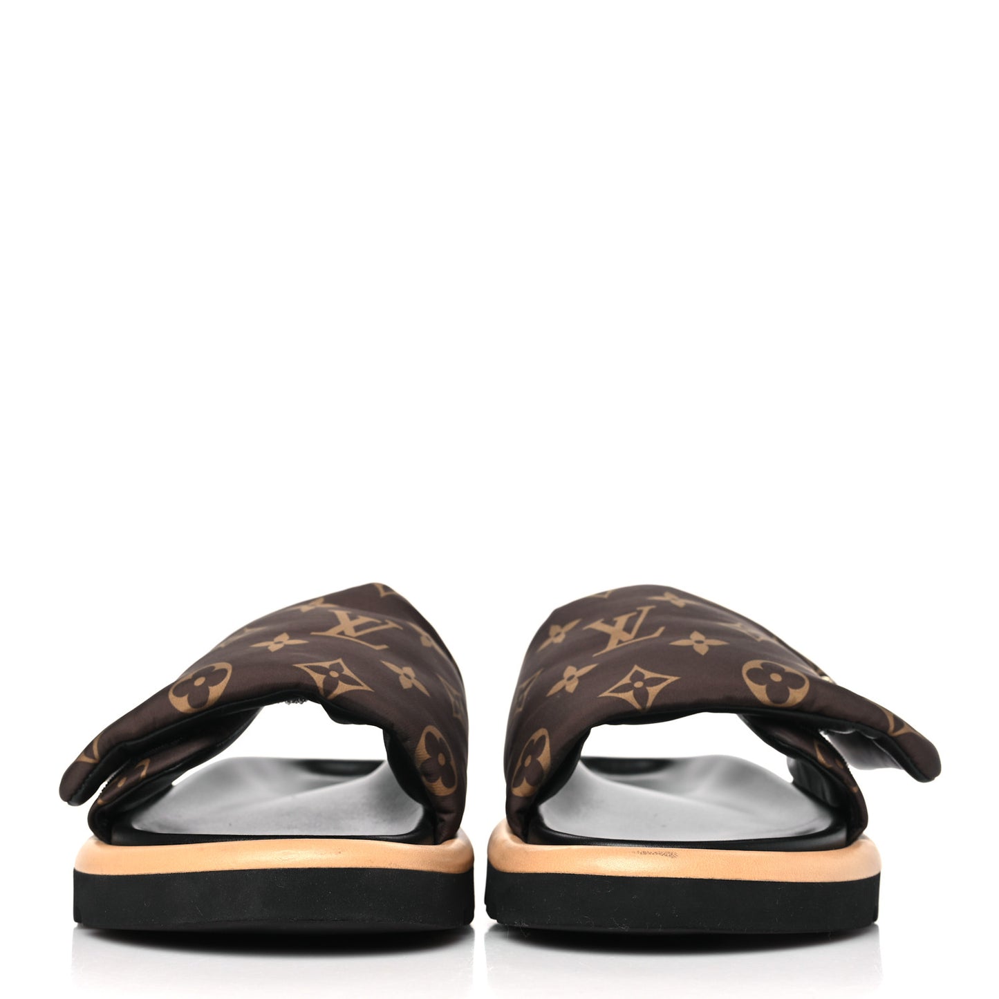 Nylon Monogram Pool Pillow Comfort Mule 37 Cacao Brown