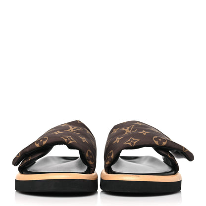 Louis Vuitton Nylon Monogram Pool Pillow Comfort Mule 37 Cacao Brown 2 of 10