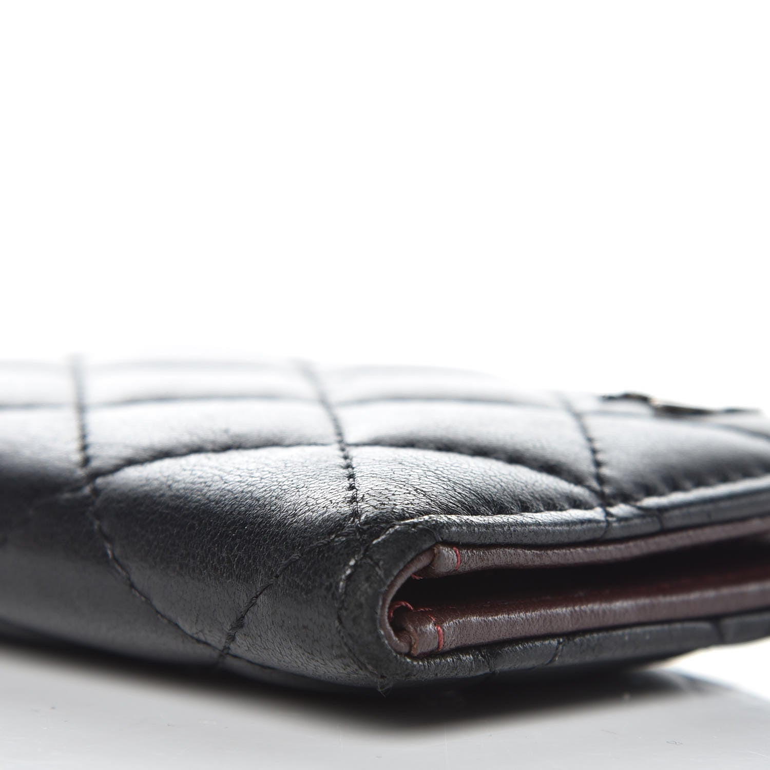 Chanel Lambskin Quilted Card Holder Wallet Black 8 of 10