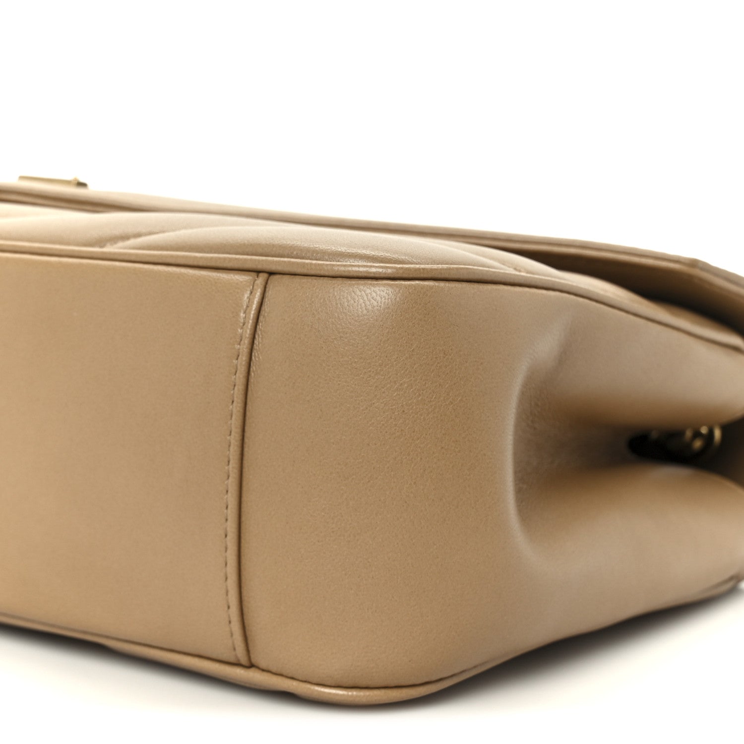 Saint Laurent Lambskin Chevron Quilted Medium LouLou Natural Tan 14 of 15