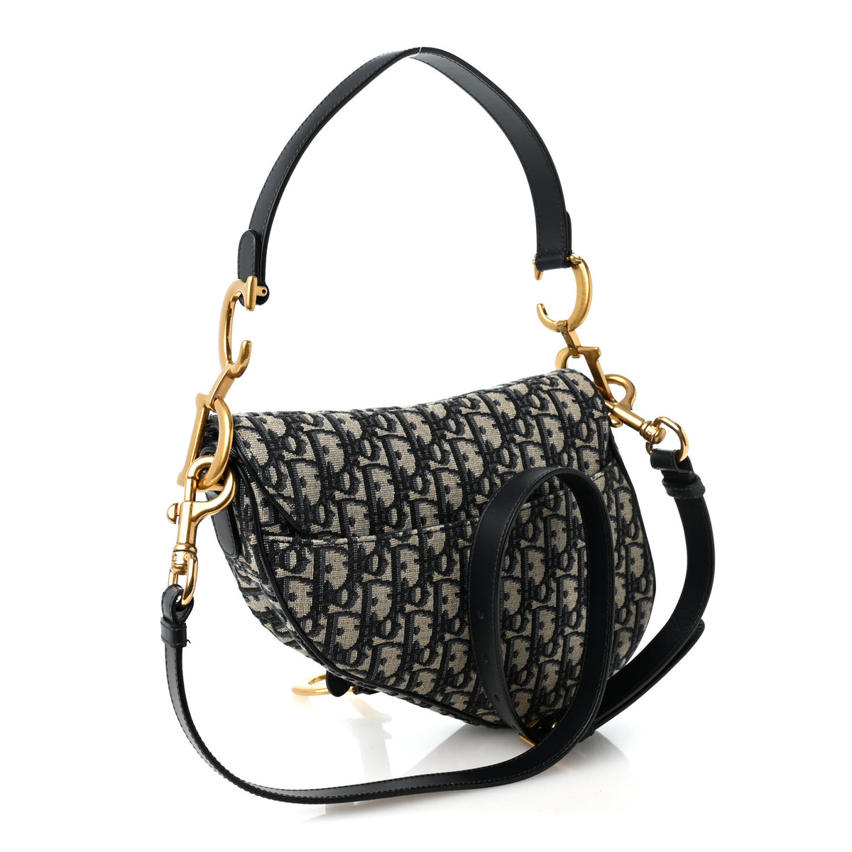 Oblique Saddle Bag With Strap Blue