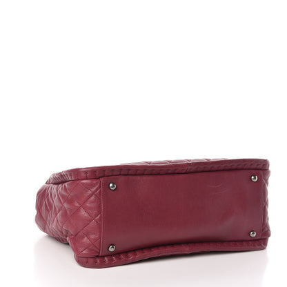 Chanel Calfskin Quilted Small Istanbul Tote Light Burgundy 4 of 13