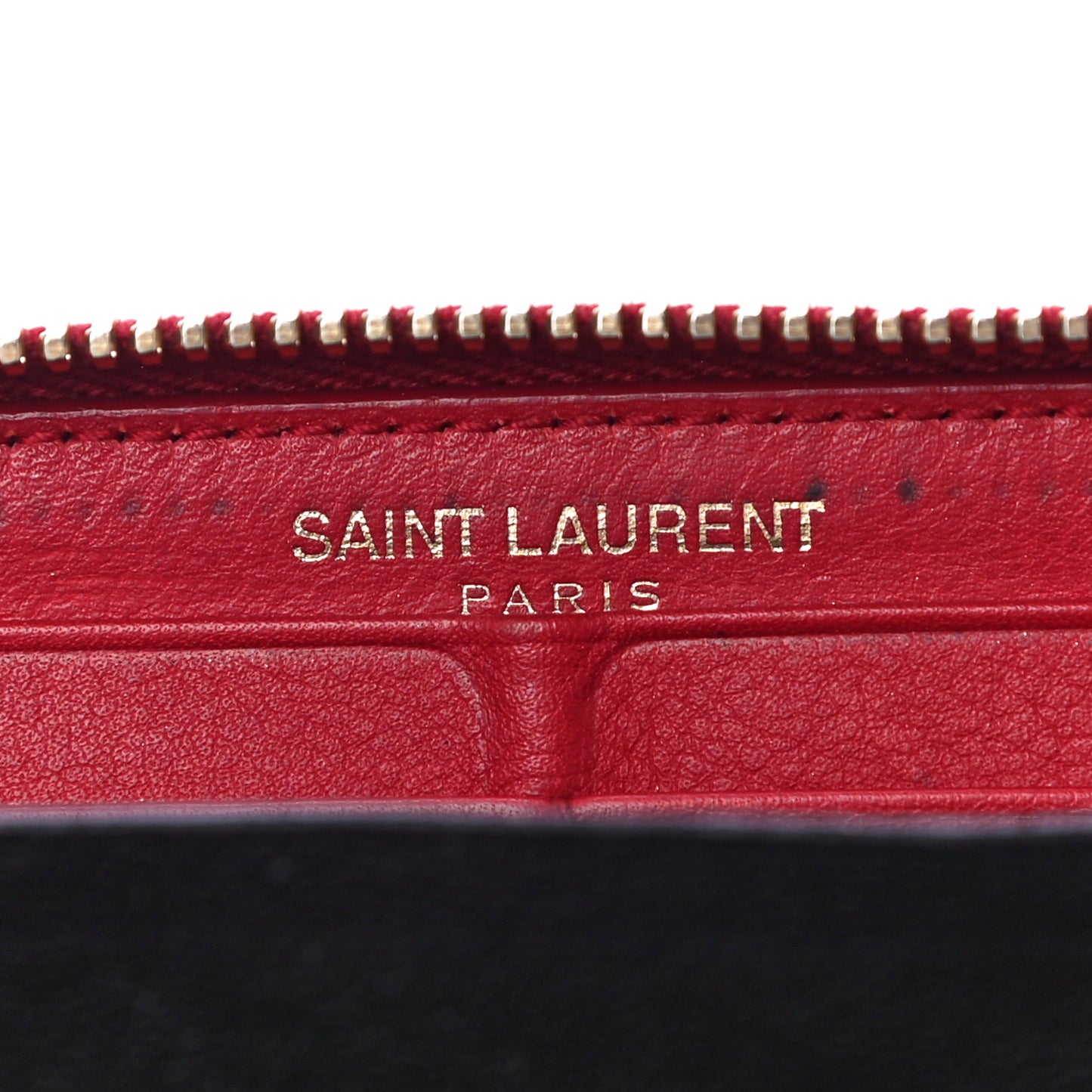 Calfskin Classic Y Ligne Zip Around Wallet Red