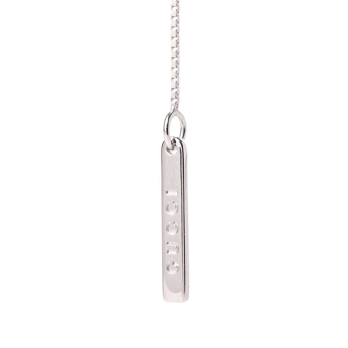 18K White Gold 20mm Lariat Necklace