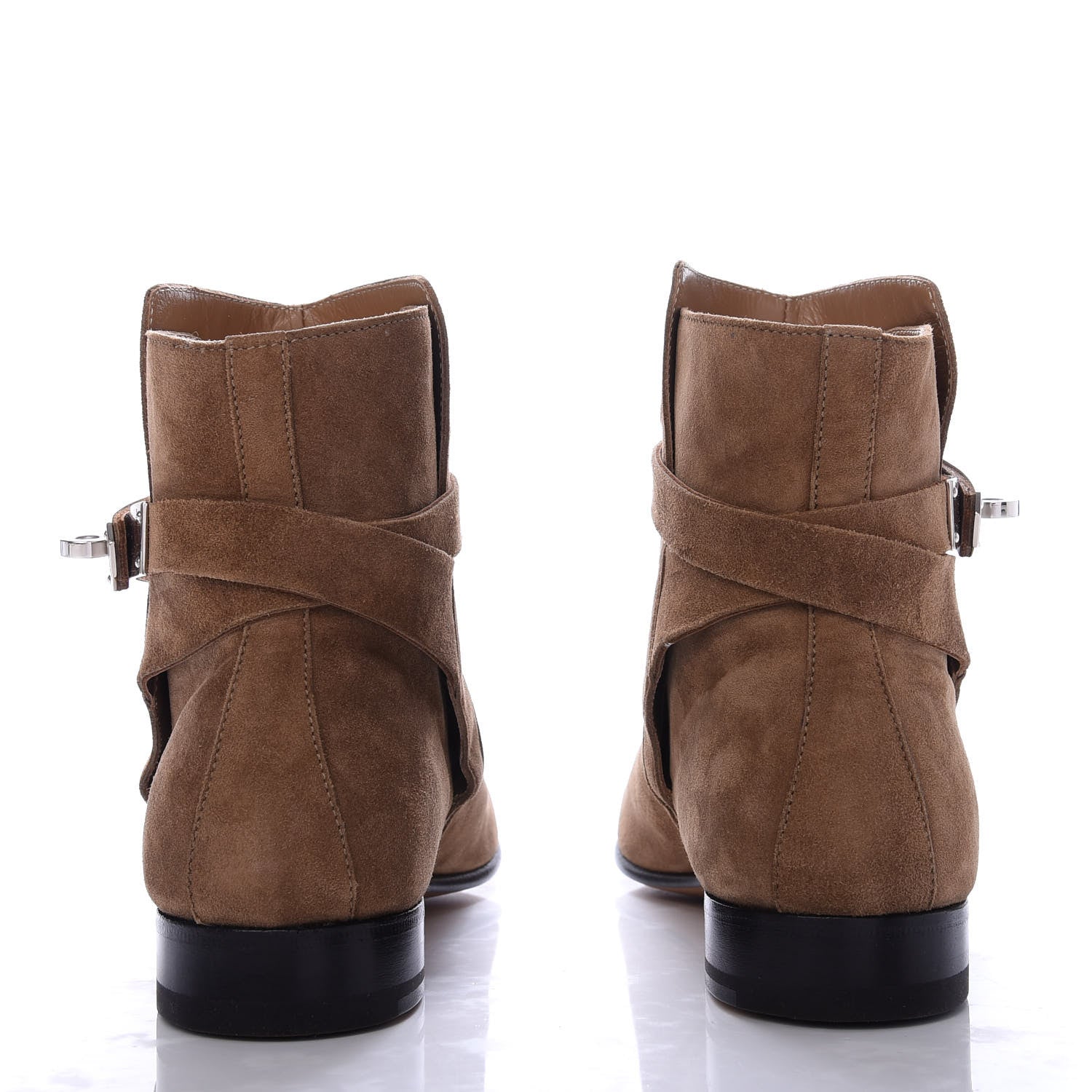Hermes Suede Neo Low Boots 35.5 Ecorce 6 of 9