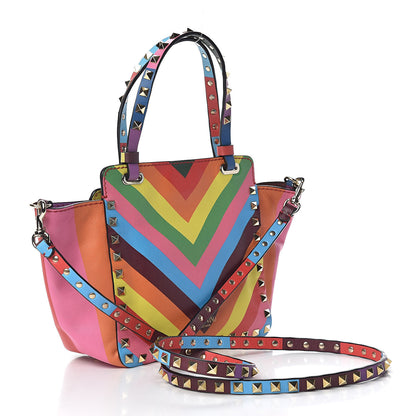 Valentino Garavani Vitello 1973 Mini Rockstud Tote Multicolor 3 of 9